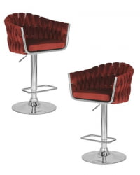 Стул барный DOBRIN MARCEL (винный велюр (MJ9-35)) 2 шт
