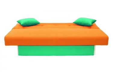 Диван с металлическими ножками MANGO 4 (2 категория) Оранжевый Зеленый