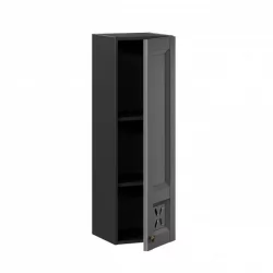 Шкаф кухонный 300 высокий Амели-3 ЛД 299.410.000.038 Черный Оникс серый