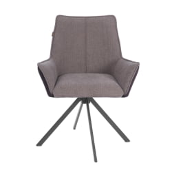 Кресло Murano/Мурано опора 360, велюр/букле (HYP)/Экокожа, бежевый/коричневый