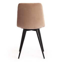 Стул CHILLY X (mod. 7096-1) ткань/металл, 45x53х88 см, высота до сиденья 50 см, бежевый barkhat 5/черный