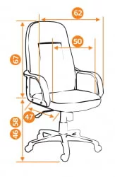 Кресло руководителя Leader черный 2603