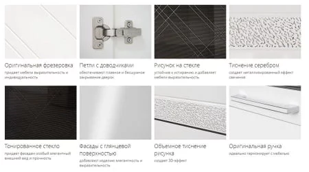 Шкаф-витрина кухонный (лев/прав) Бьянка 102.15