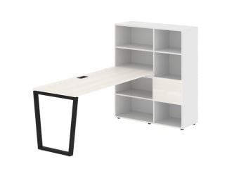 Рабочая станция EDIS EVRST 1117 Ясень Траун Черный Белый