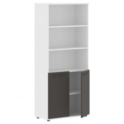 Шкаф с одним комплектом глухих малых дверей ЕДИС ЕХCС 85.5 Мокко Мокко Белый / EDIS EHCS