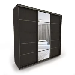 Шкаф-купе венге Акцент-Квадро Д 1500х600 Венге/Бронза