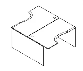 Двухместная рабочая станция W2CET 169.1 Дуб сонома
