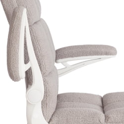 Кресло офисное Lugano Wh ткань teddy, светло-серый