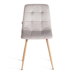 Стул CHILLY (mod. JSC-220) Велюр/металл , 44,5х52,5х88 см, Light grey (светло-серый) HLR14 / натуральный