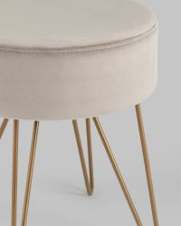 Пуф Спейси велюр Светло-серый