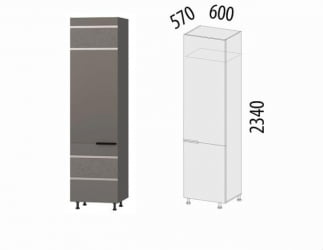 Пенал под встраиваемый холодильник Грейс 105.77 правый Оникс Кубанит