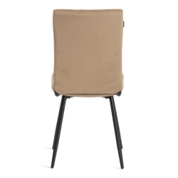 Стул обеденный Monte Carlo разборный, ткань велюр, 45х55х97, бежевый/черный, (Porsche 5)