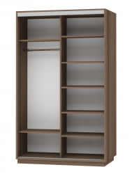 Шкаф-купе двухдверный Экспресс Дуо 1400х2200h Париж/Ясень шимо тёмный