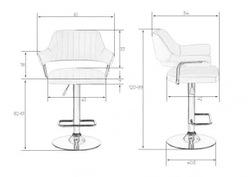 Стул барный DOBRIN CHARLY Кремовый