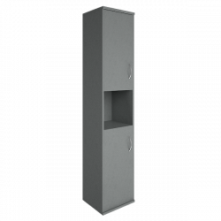 Шкаф высокий узкий левый Riva А.СУ-1.5 Л Серый