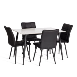 Стул обеденный Bari LT, экокожа, черная, 41х55х89 см