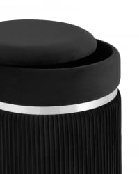 Пуф Миранда с ящиком серебро велюр Черный