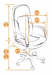 Кресло руководителя Parma черный+синий