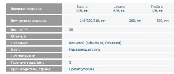 Депозитная ячейка DB-6/3S