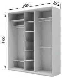 Шкаф-купе Хит-23-20-151 Дуб млечный