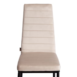 Стул Easy (mod. JSC02-1) металл, флок, 41 х 52 х 96 см, beige (молочный) HLR2 / черный