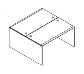 Двухместная рабочая станция W2ST 127 Дуб сонома