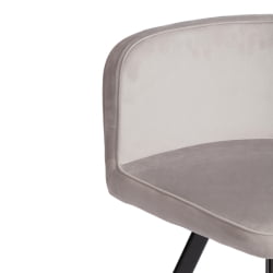 Комплект (стол, 4 стула) QUADRON (mod. PT14) Стол: МДФ/металл, стул: металл/велюр, 100х100х73 см, 69х56х71 см, Light-grey(св-серый) HLR-14/черный