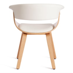 Стул VIMTA (mod.8021) дерево / экокожа, 69х56х77 см, натуральный/белый