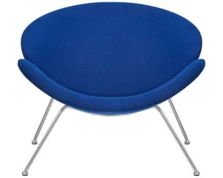 Кресло дизайнерское DOBRIN EMILY Синяя ткань AF6