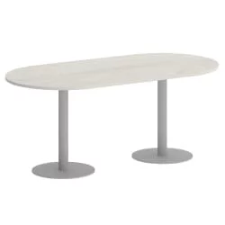 Стол овальный HOME OFFICE VR.SP-5-180.1 Дуб Наварра/Серый металл