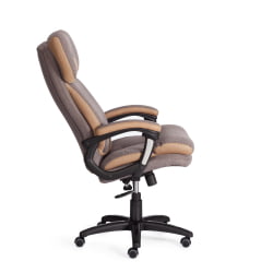 Кресло DUKE ткань рогожка Nice, мокко (серо-бежевая) / сетка бронза, TW-21