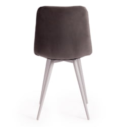 Стул CHILLY (mod. 7095-1) ткань/металл, 45x53х88 см, высота до сиденья 50 см, серый barkhat 26/белый