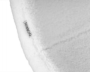 Стул обеденный DOBRIN MILO (черные ножки, белый букле (UF992-01))