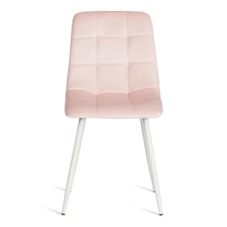 Стул CHILLY (mod. 7094-1) вельвет/металл, 44,5х52,5х86 см, pink (розовый) HLR39 / белый