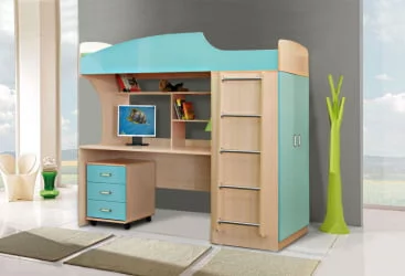 Уголок школьника №1 Дуб молочный/Морская волна