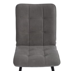 Стул обеденный Bari флок , 46х55х89, серый/черный, 29