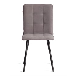 Стул обеденный Bari LT, велюр, серый/черный, 29, 41х55х89 см