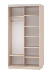 Шкаф-купе белый лдсп Экспресс Дуо Комби 1200х2200h Белый снег