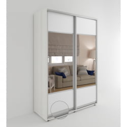 Шкаф-купе Акцент-Дуэт КВ 1000х600 Выбеленное дерево