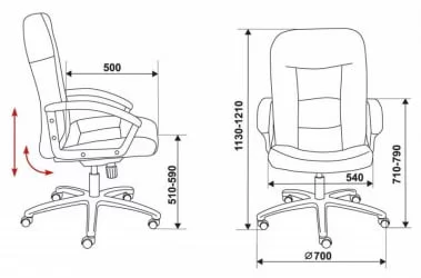 Кресло руководителя Бюрократ T-9908AXSN-Black