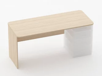 Стол прямой под встроенную тумбу Glassy 1.101.16Пр Венге