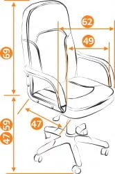 Кресло руководителя Parma черный+бордо