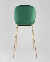 Стул барный Beetle со спинкой изумрудный 2 шт