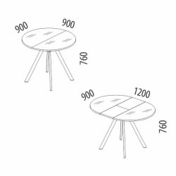 Круглый раздвижной стол Орфей 51 (02) Мрамор бежевый