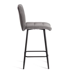 Барный стул Medeo/Медео велюр, серый, 29, 42х56х102 см