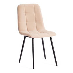 Металлический стул CХИЛЛЙ МАКС Велюр/металл , 45 х 54 х 90 см , бежевый/черный / CHILLY MAX