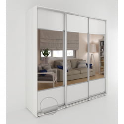 Шкаф-купе 3-х дверный Акцент-Дуэт КЛ 1800х600 Выбеленное дерево