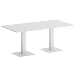 Стол прямоугольный HOME OFFICE VR.SP-5-180.2 Белый Бриллиант/Белый металл