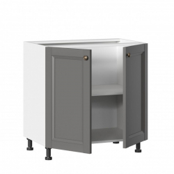 Тумба кухонная 800 Амели-3 ЛД 299.060.000.009 Белый Оникс серый