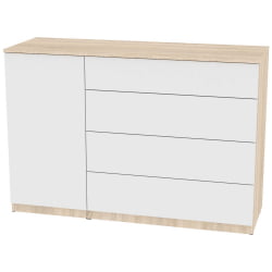 Комод Калисто(К42)923х1352х468ПУСХтоОПЕН(ДСС-Белый) / Калисто(K42)923х1352х468PUSHtoOPEN(ДСС-Белый)